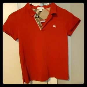 Burberry Boys Red Polo Shirt